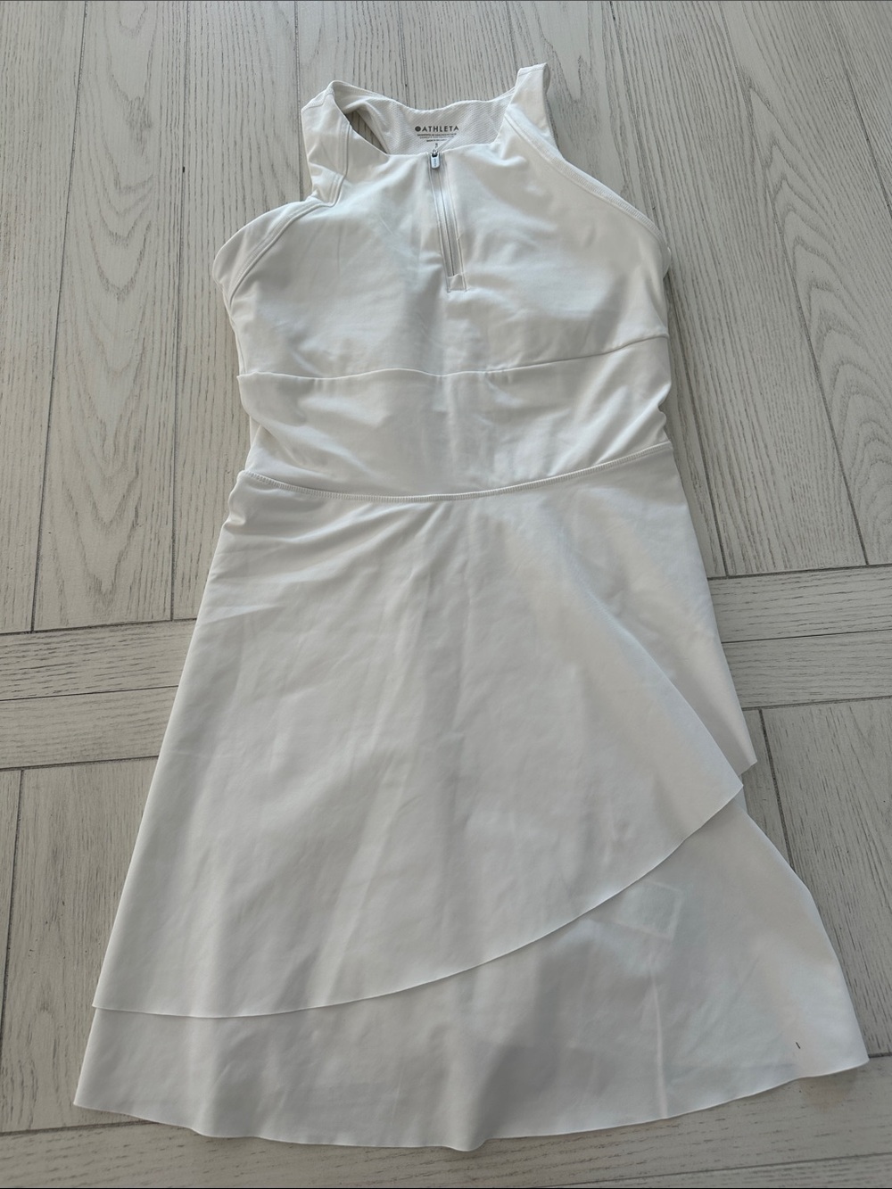 Athleta White High-Low Halter Tennis Dress